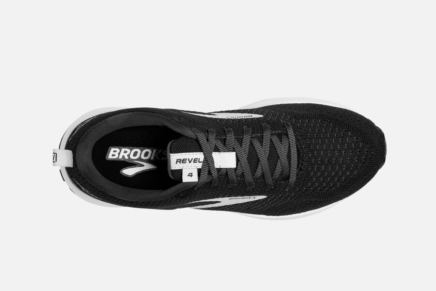 Revel 4 Road Brooks Running Shoes NZ Mens - Black/Silver - WUIFCS-290